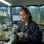 Portrait of marine benthic ecologist Marte Lindqvist in wet lab